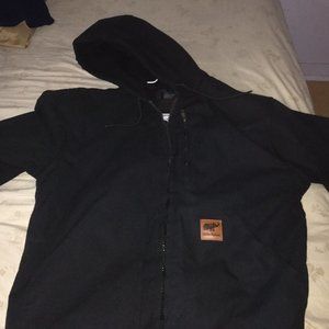 Mens Winter Thermal Duck Jacket Coat Sandstone Jacket Canvas Quilted Waterproof